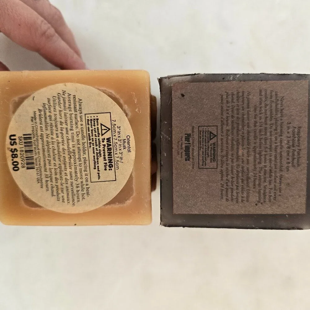 vintage Y2K | whimsy dragonfly boho square candles